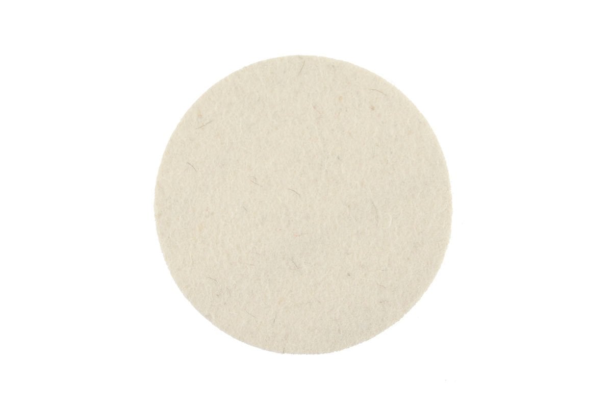 KEÇE POLİSAJ PEDİ BEYAZ 125x6mm 2'li Paket-Cam Parlatma Keçesi